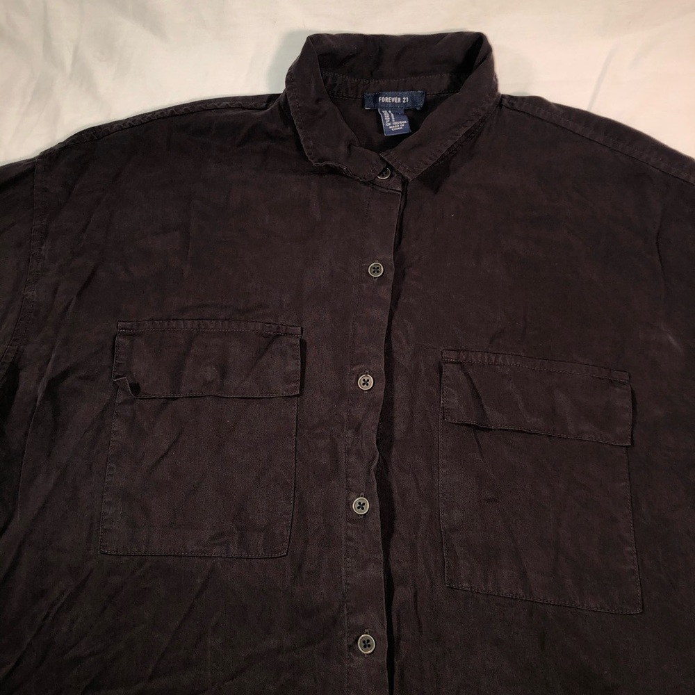 Men’s Forever 21 Solid LS Casual Button Up Shirt S - Picture 2 of 7